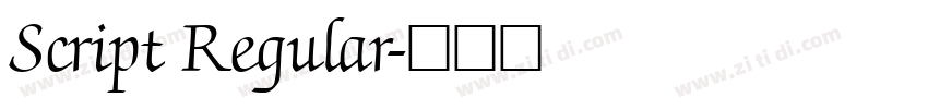 Script Regular字体转换